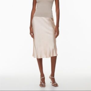 Aritzia 
Skirt (Royal Blue, 00)
Slip Satin Midi Skirt
High-rise satin